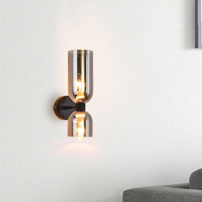 Elegance Double-Head Glass Wall Lamp - Modern LED Sconce for Cozy Lighting 8