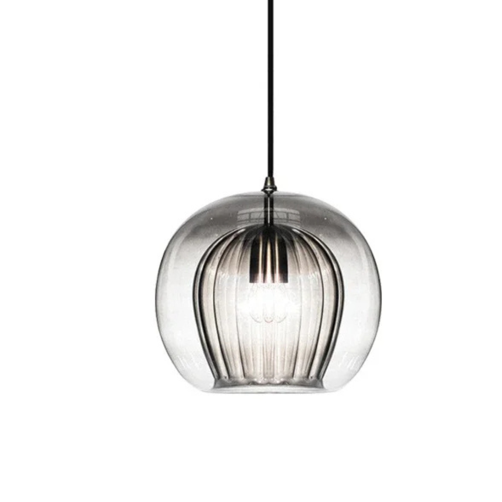 Zenelle Smoked Glass Light Pendant