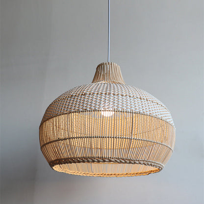 Artisan Woven Rattan Pendant Light with Softened Structure - Elegant Kitchen Pendant Lighting for Warm Ambiance 5