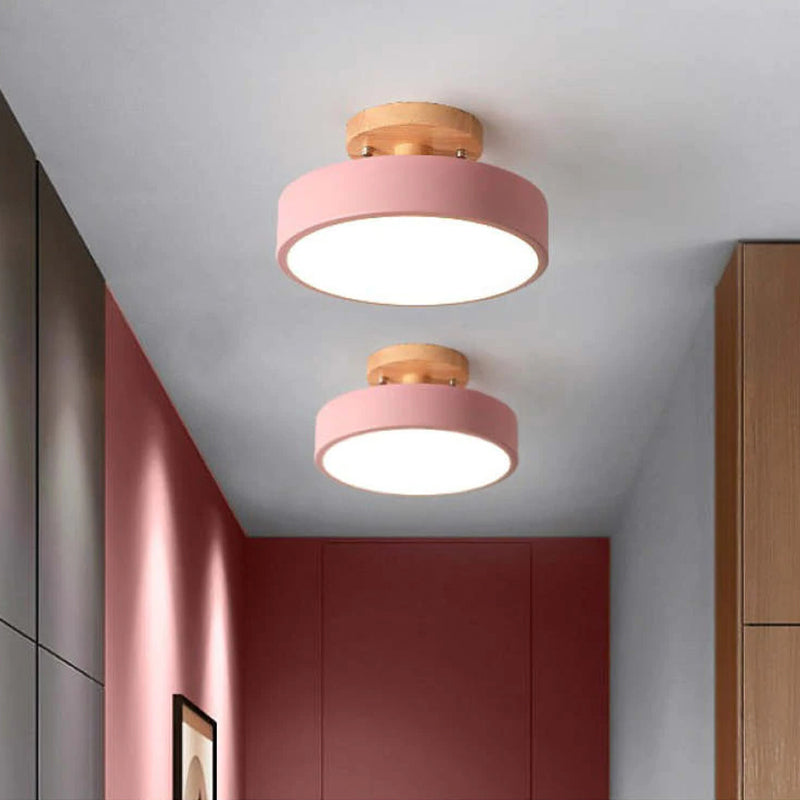 Alaric Modern LED Ceiling Lamp - Stylish Wood & Acrylic Design for Cozy Lighting 3