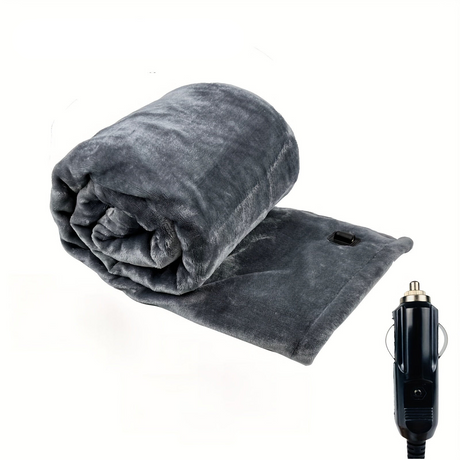 Zemra 12V Heated Car Blanket - Soft Flannel with Overheat Protection for Warmth on the Go 1