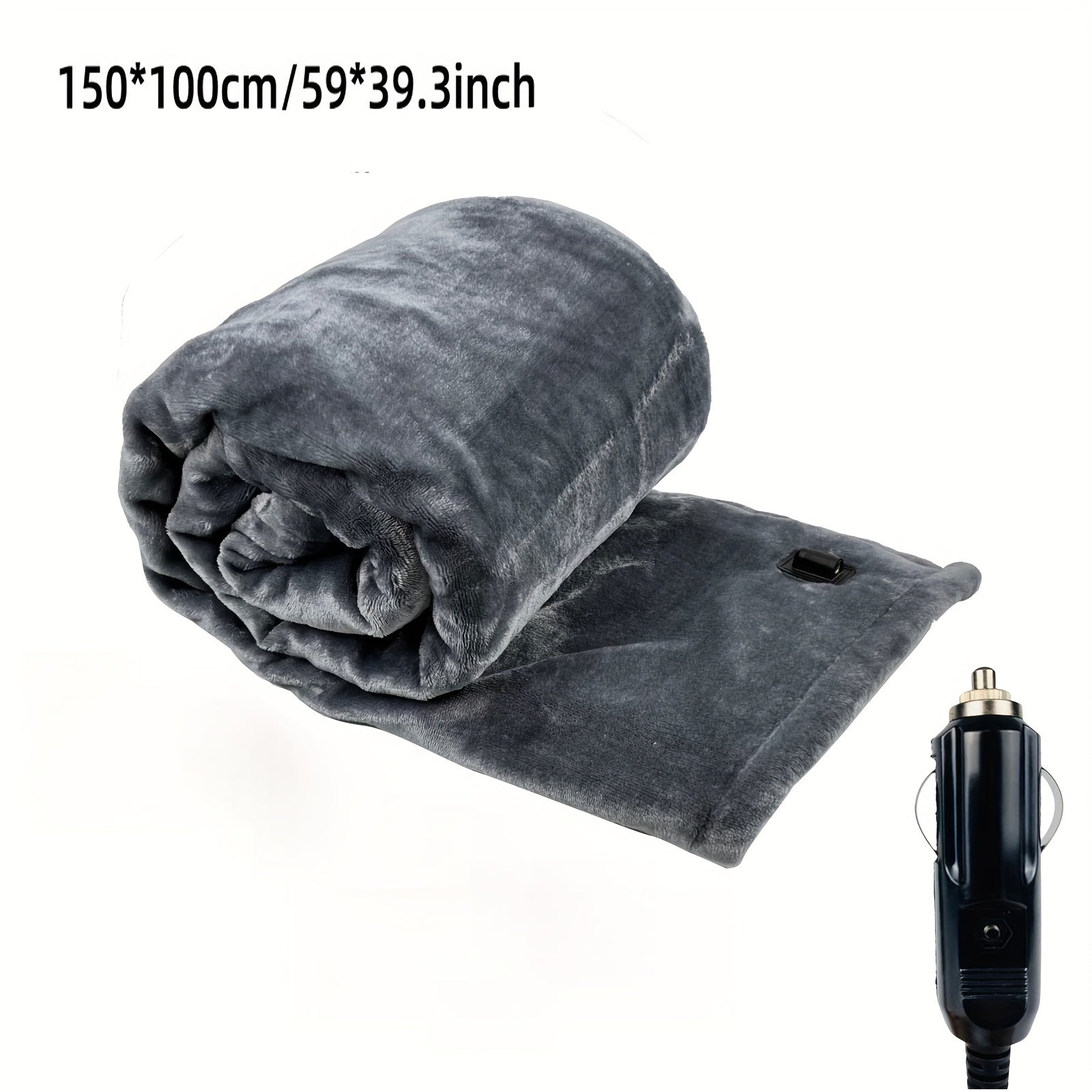 Zemra 12V Heated Car Blanket - Soft Flannel with Overheat Protection for Warmth on the Go 9