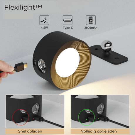 FlexiLamp Wireless Rechargeable LED Wall Lamp - 360° Illumination for Indoor & Outdoor Safety 8