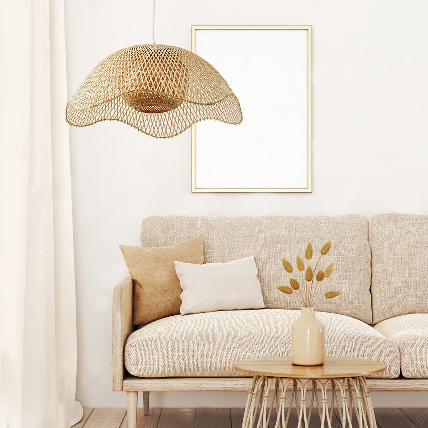 EcoChic Bamboo Pendant Lamp - Handcrafted Natural Lighting for Home Decor 1