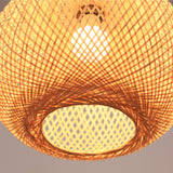 Bamboo Handwoven Pendant Lamp Shade - Lightweight Ceiling Fixture for Home Decor 12