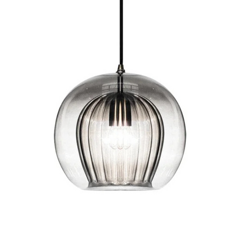 Modern Smoked Glass Pendant Light