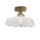 Floral Elegance Pendant Lamp - Adjustable Glass Ceiling Light with Brass Accents 4