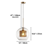 Adonia Glass Pendant Lamp - Retro Design with Honeycomb Brass Shade for Elegant Lighting 3