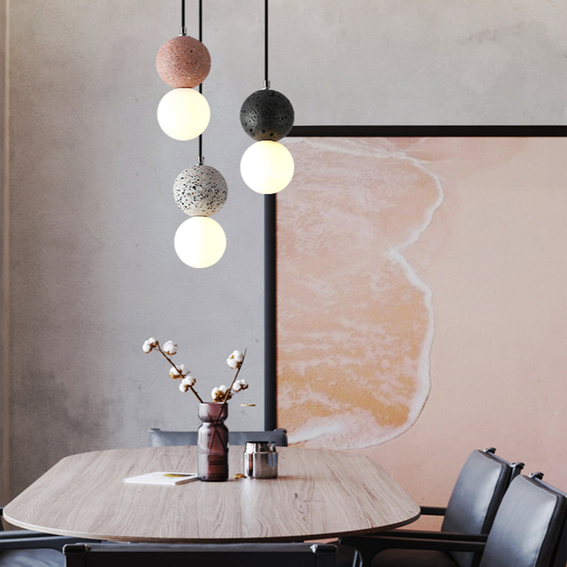 Aurora LED Pendant Light - Modern Black and White Glass Design for Dining and Kitchen 7