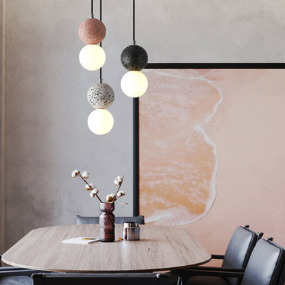 Aurora LED Pendant Light - Modern Black and White Glass Design for Dining and Kitchen 7