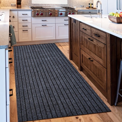 Stripe-Patterned Hallway Runner Rug - Non-Slip, Durable Design for Safety and Style 1