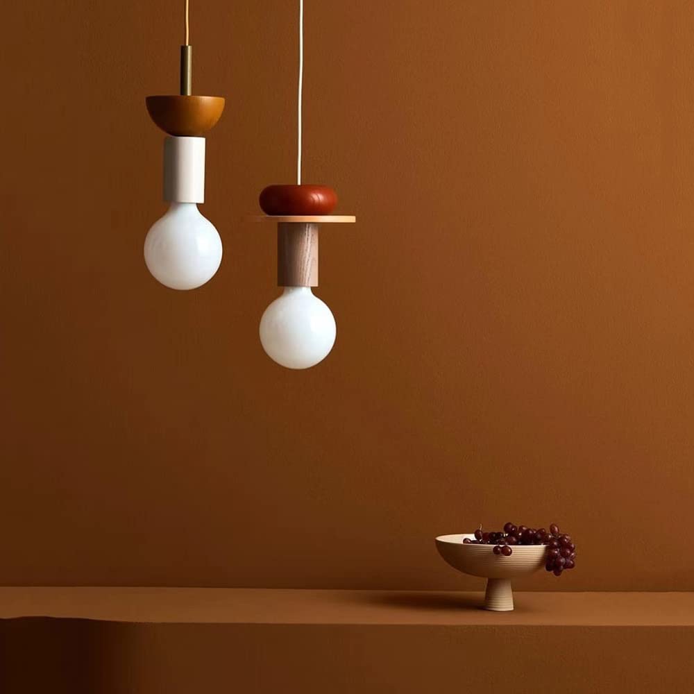 Vibrant Block Pendant Lamp - Colorful Wooden Design with Adjustable Cord for Modern Interiors 22