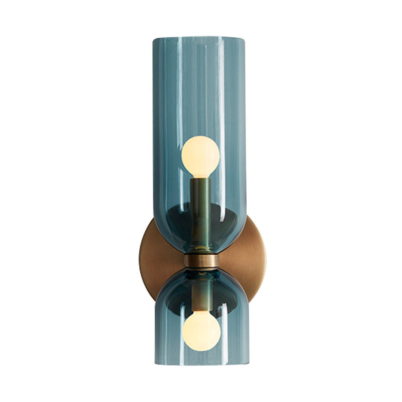 Elegance Double-Head Glass Wall Lamp - Modern LED Sconce for Cozy Lighting 5