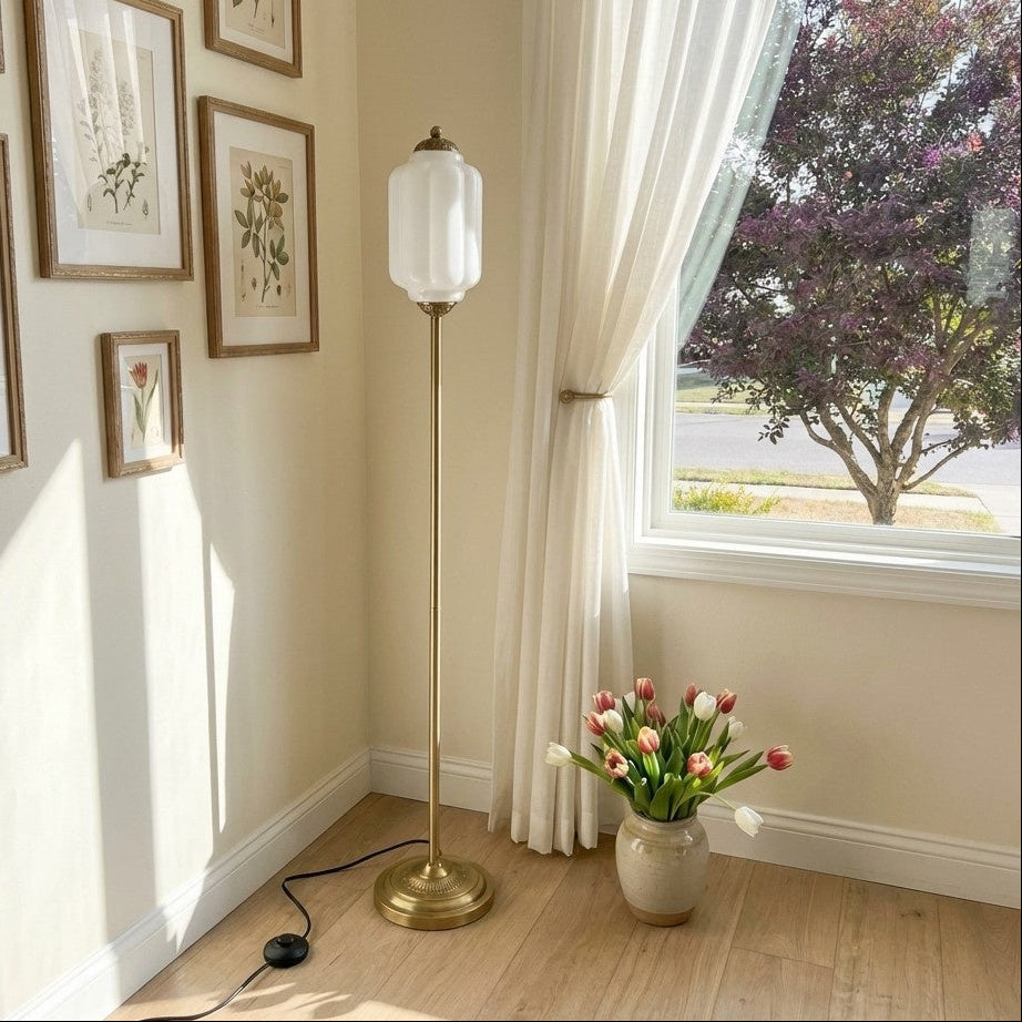 Eloise Collection | Floor Lamp with Unique Retro Glass Design - Stylish Lighting for Living Rooms 41