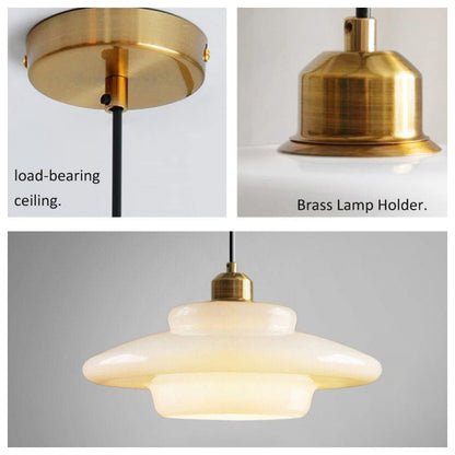 Opal White Glass Pendant Lighting - Adjustable Height for Elegant Kitchen Island Illumination 7