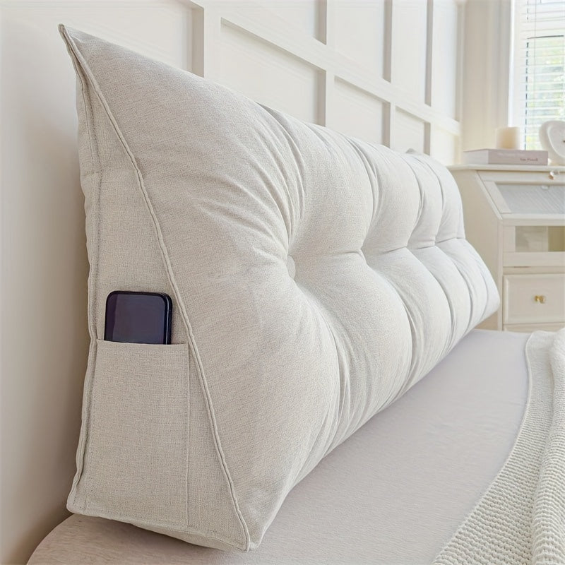 Zemra Triangular Wedge Pillow - Breathable Linen Back Support with Washable Cover for Ultimate Comfort 11