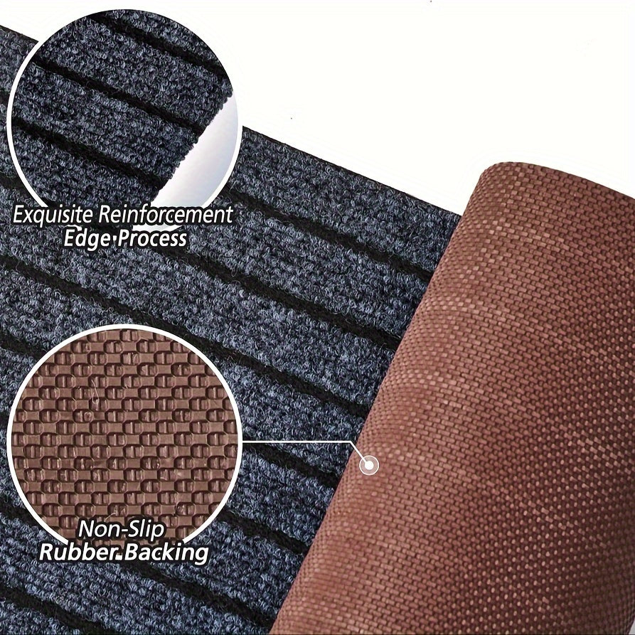 Stripe-Patterned Hallway Runner Rug - Non-Slip, Durable Design for Safety and Style 5