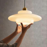 Opal White Glass Pendant Lighting - Adjustable Height for Elegant Kitchen Island Illumination 2