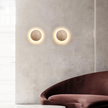 Anais Spherical Wall Lamp - Modern Travertine Design with Soft Diffused Light for Elegant Interiors 4