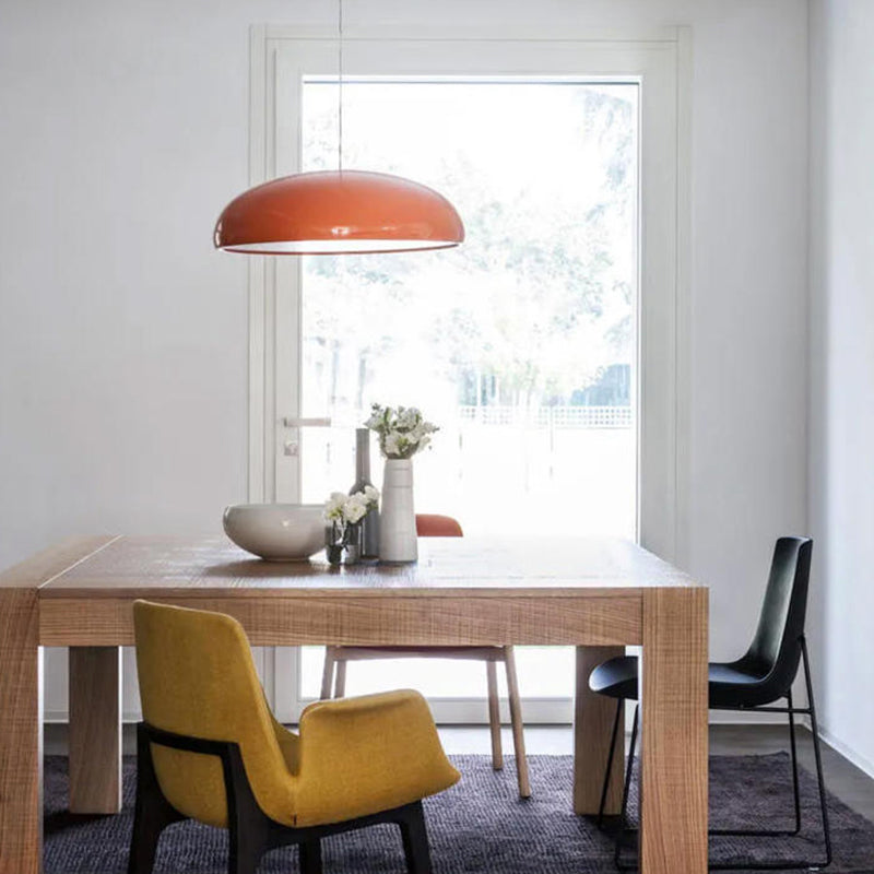 Celestia Round LED Pendant Lamps - Modern White Metal Lighting for Bedrooms & Living Rooms 1