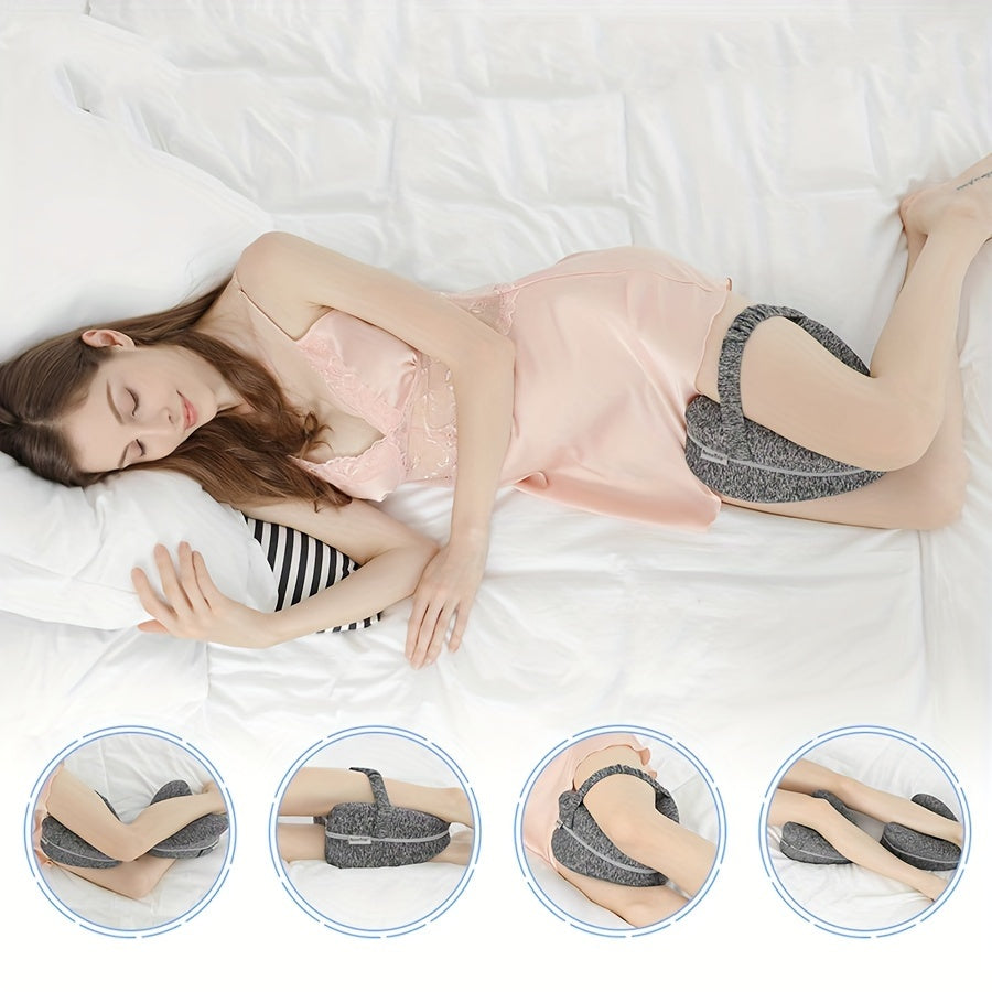 ComfortAlign Knee Pillow for Side Sleepers with Memory Foam – Adjustable Support for Pain Relief and Spinal Alignment 10