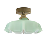 Floral Elegance Pendant Lamp - Adjustable Glass Ceiling Light with Brass Accents 2