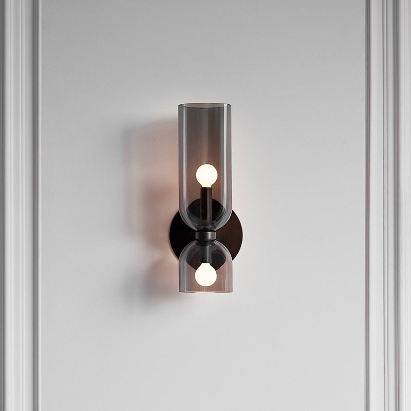 Elegance Double-Head Glass Wall Lamp - Modern LED Sconce for Cozy Lighting 2