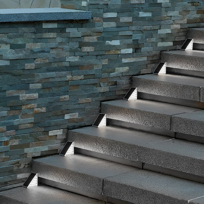 Triangular Solar Outdoor Stair Lighting - Waterproof LED Lights with Automatic Charging for Efficient Illumination 4