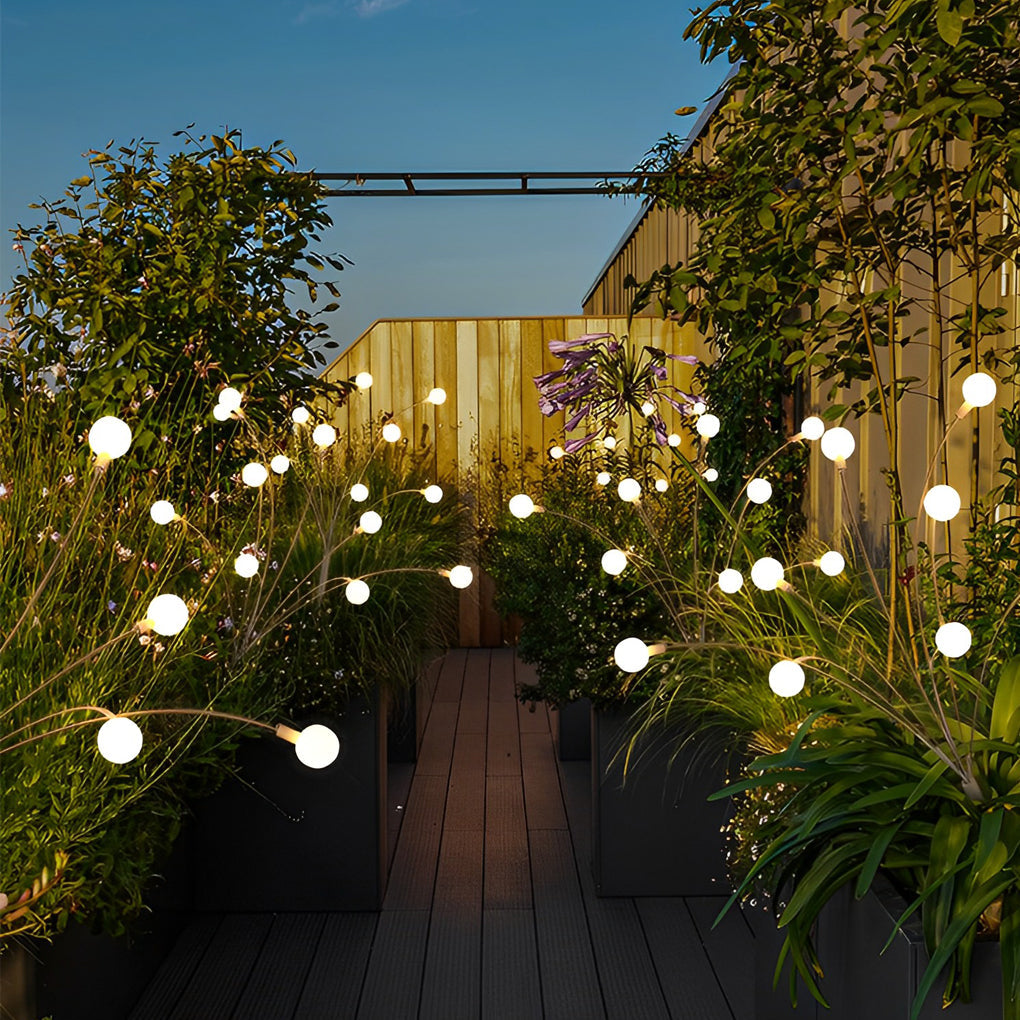 Solar-Powered Firefly Garden Lights - Waterproof LED Lanterns for Romantic Outdoor Ambiance 3