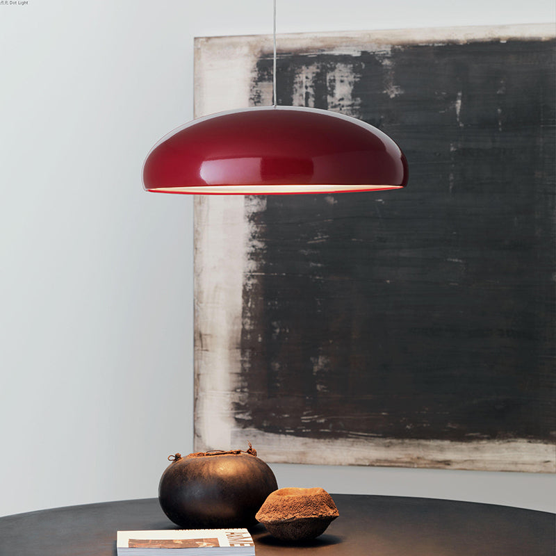 Celestia Round LED Pendant Lamps - Modern White Metal Lighting for Bedrooms & Living Rooms 4