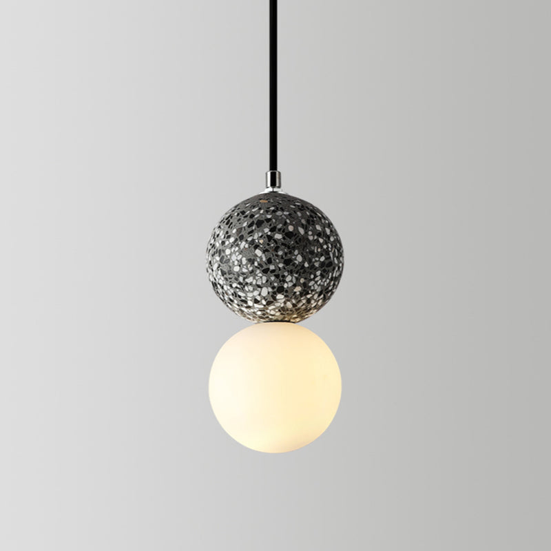 Aurora LED Pendant Light - Modern Black and White Glass Design for Dining and Kitchen 9