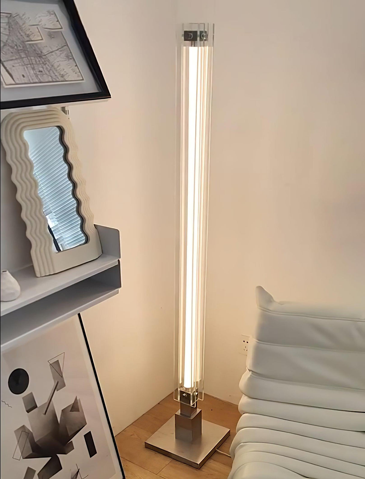 Modern Floor Lamp – Minimalist Glass Design with Integrated LED – Stylish Lighting for Living Room Spaces 14