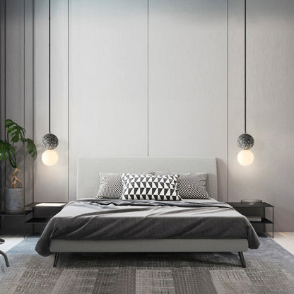 Aurora LED Pendant Light - Modern Black and White Glass Design for Dining and Kitchen 3