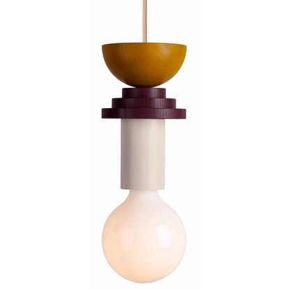 Vibrant Block Pendant Lamp - Colorful Wooden Design with Adjustable Cord for Modern Interiors 16