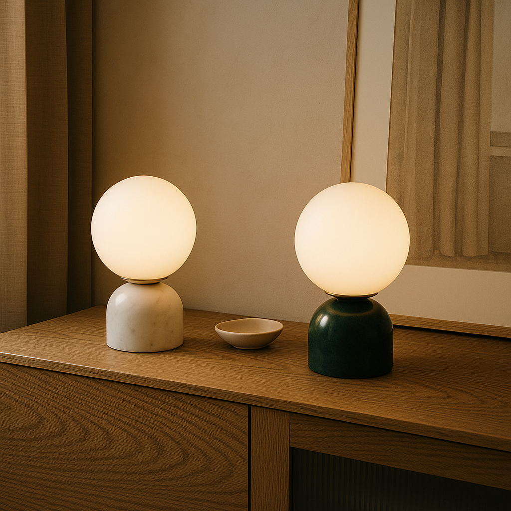 Modern Marble Globe Table Lamp