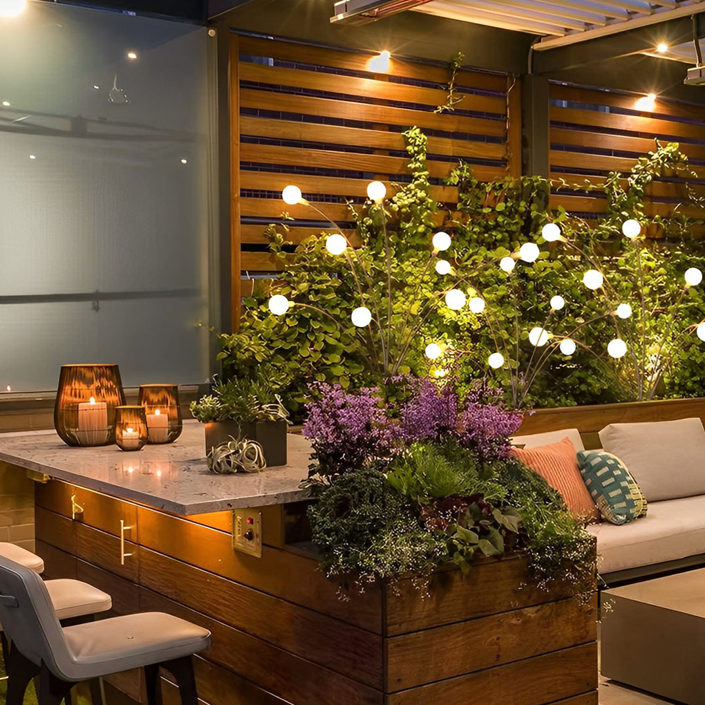 Solar-Powered Firefly Garden Lights - Waterproof LED Lanterns for Romantic Outdoor Ambiance 4