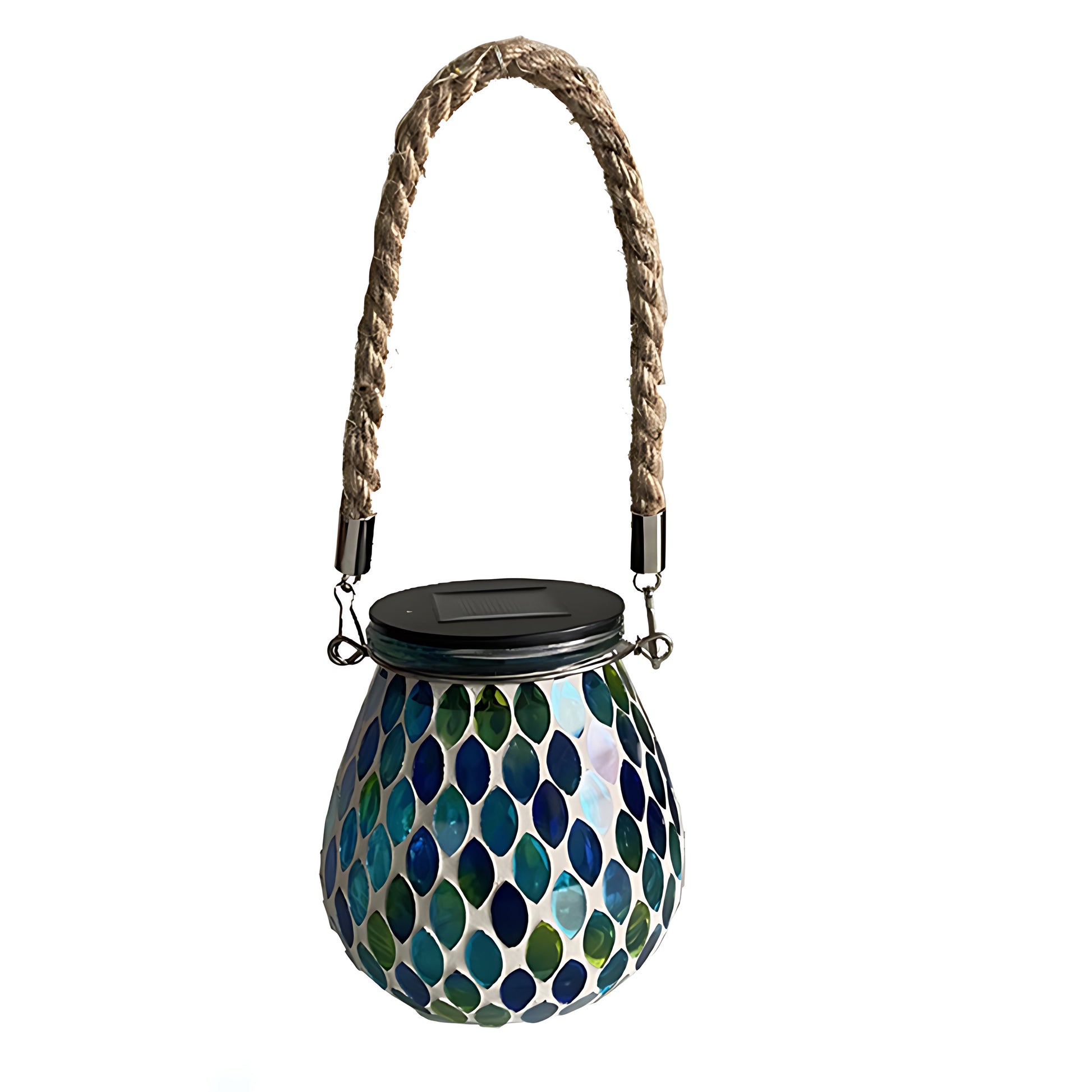 Vibrant Solar Glass Mosaic Cup Lamp - Colorful Landscape Lighting for Outdoor Ambiance 16