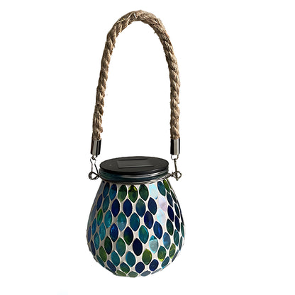 Vibrant Solar Glass Mosaic Cup Lamp - Colorful Landscape Lighting for Outdoor Ambiance 16
