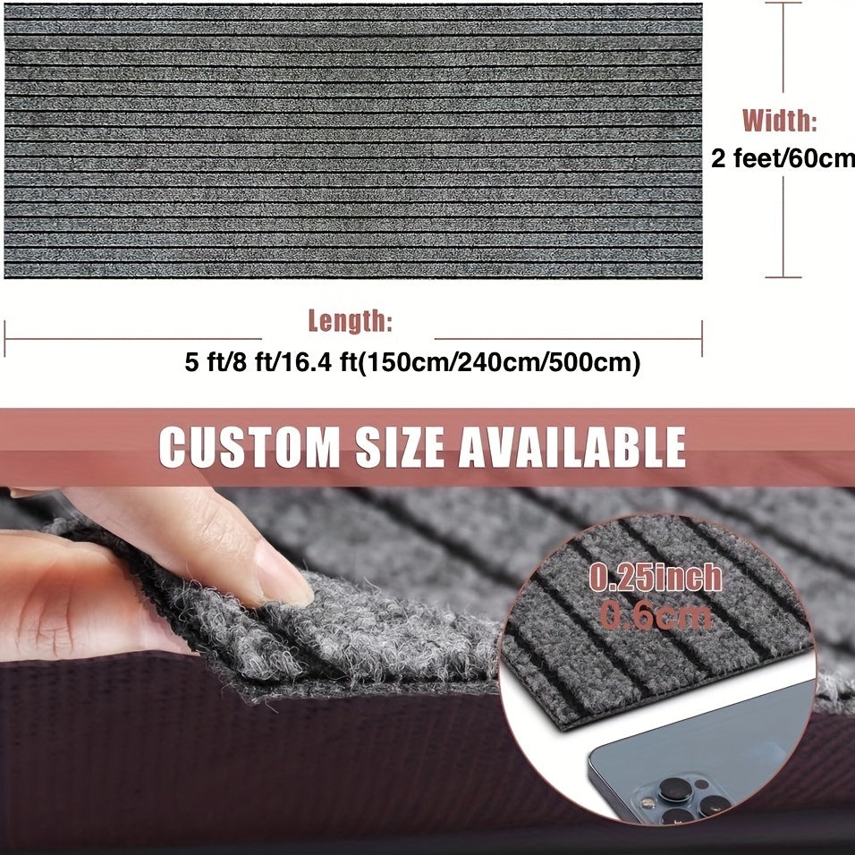 Stripe-Patterned Hallway Runner Rug - Non-Slip, Durable Design for Safety and Style 6