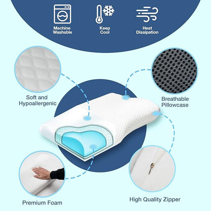 ComfortRest Anti-Snore Pillow - Ergonomic Design for Better Sleep Quality 3