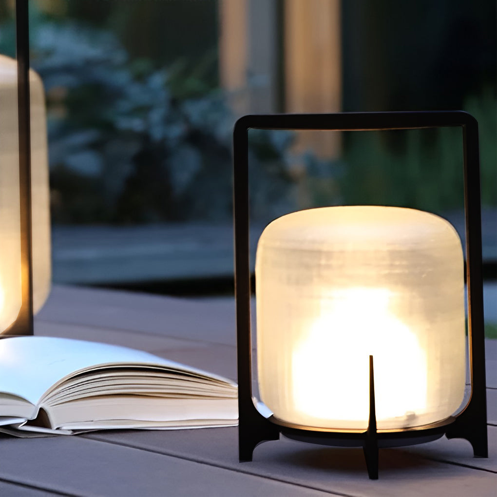 Lumos Waterproof LED Outdoor Lantern - Modern Solar Garden Light with High Light Transmittance 4