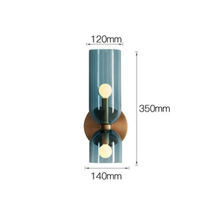 Elegance Double-Head Glass Wall Lamp - Modern LED Sconce for Cozy Lighting 6