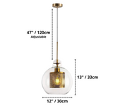 Adonia Glass Pendant Lamp - Retro Design with Honeycomb Brass Shade for Elegant Lighting 7