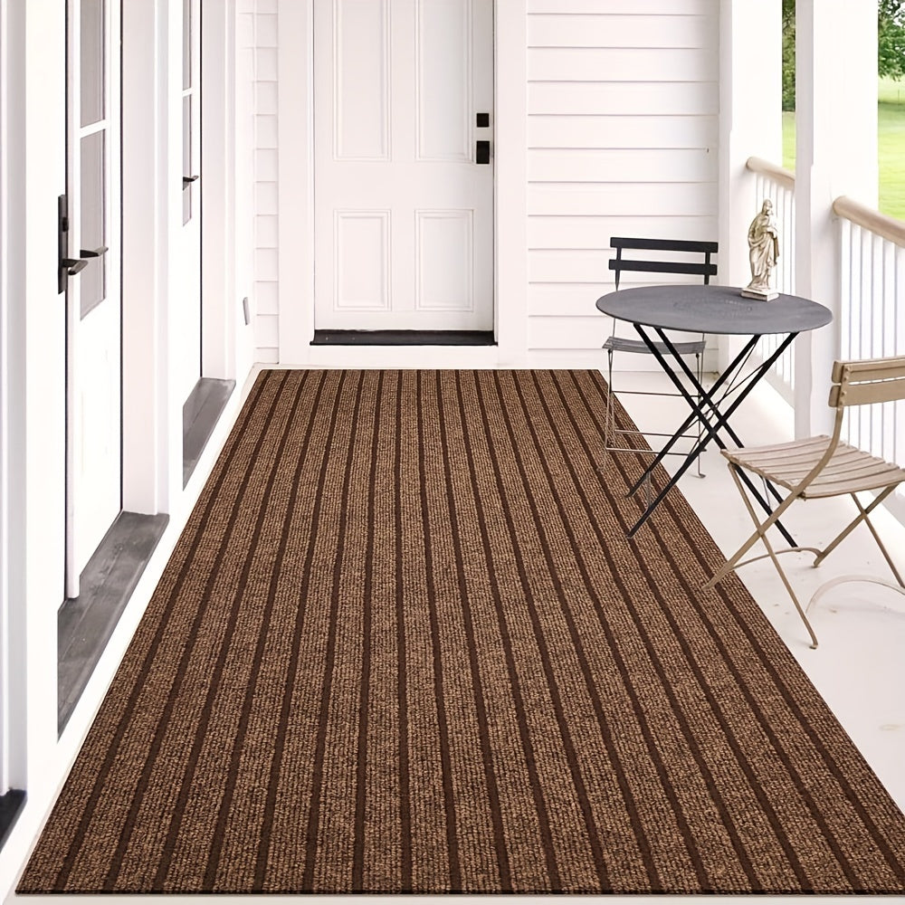 Stripe-Patterned Hallway Runner Rug - Non-Slip, Durable Design for Safety and Style 17