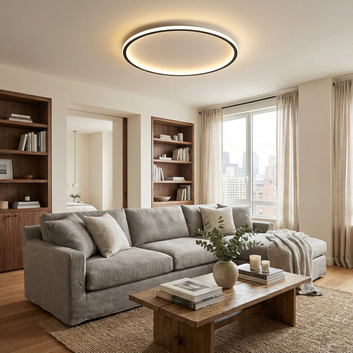 Minimal Halo Ceiling Light