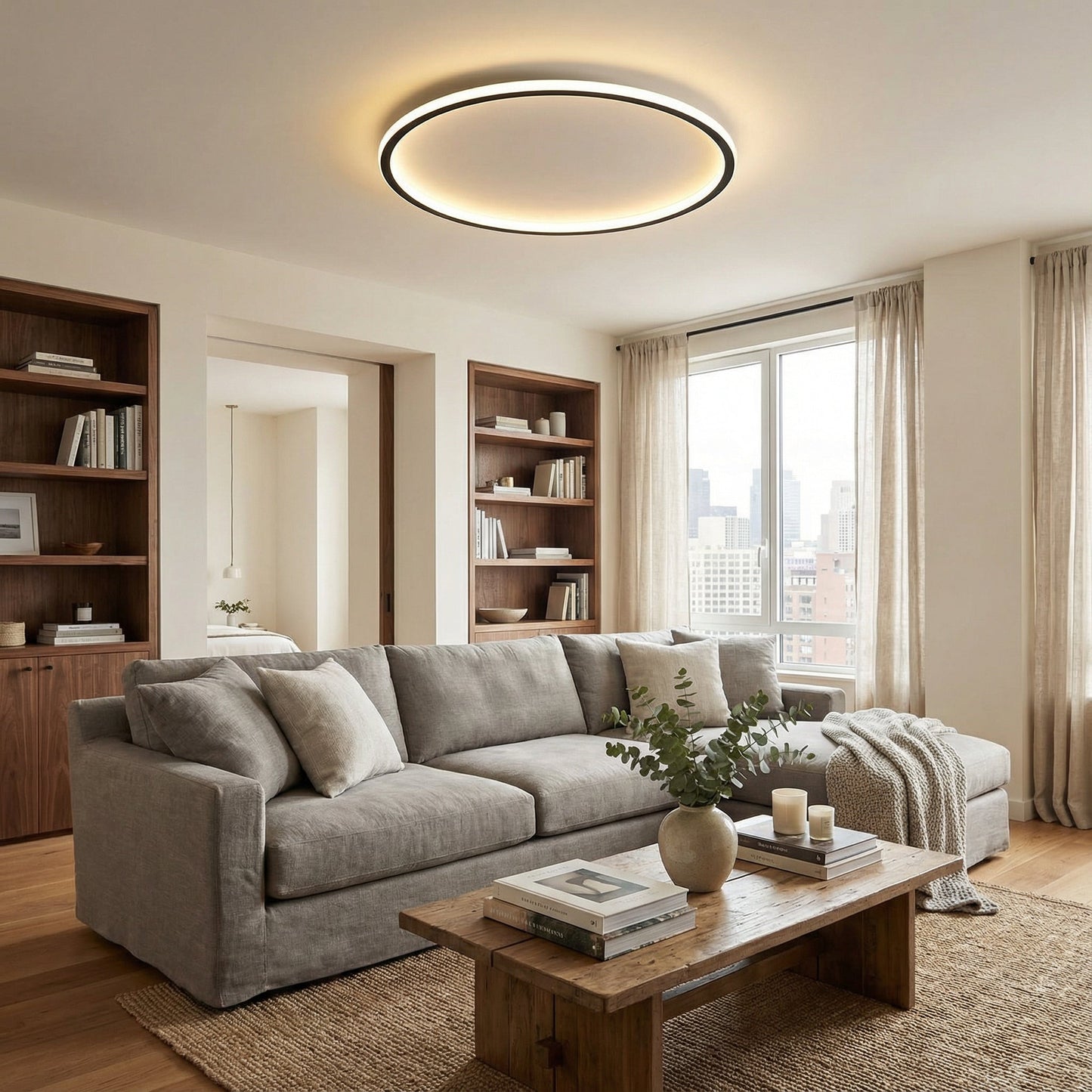 Veyra Minimal Halo Ceiling Light
