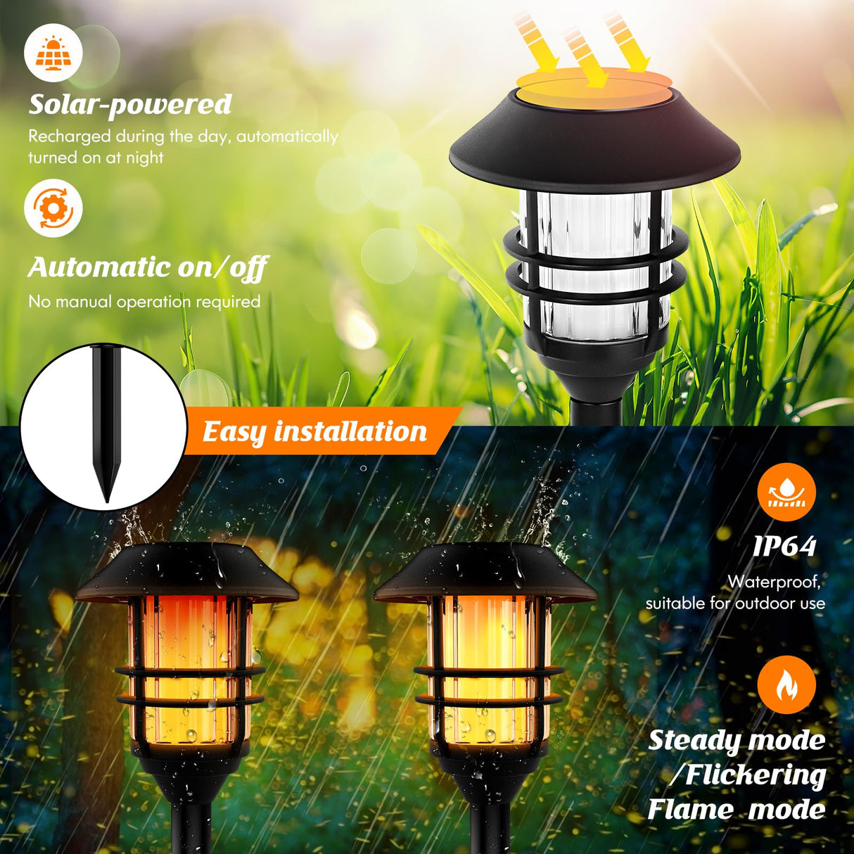 Lumira Solar LED Pathway Torch