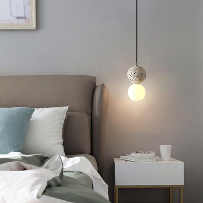 Aurora LED Pendant Light - Modern Black and White Glass Design for Dining and Kitchen 6