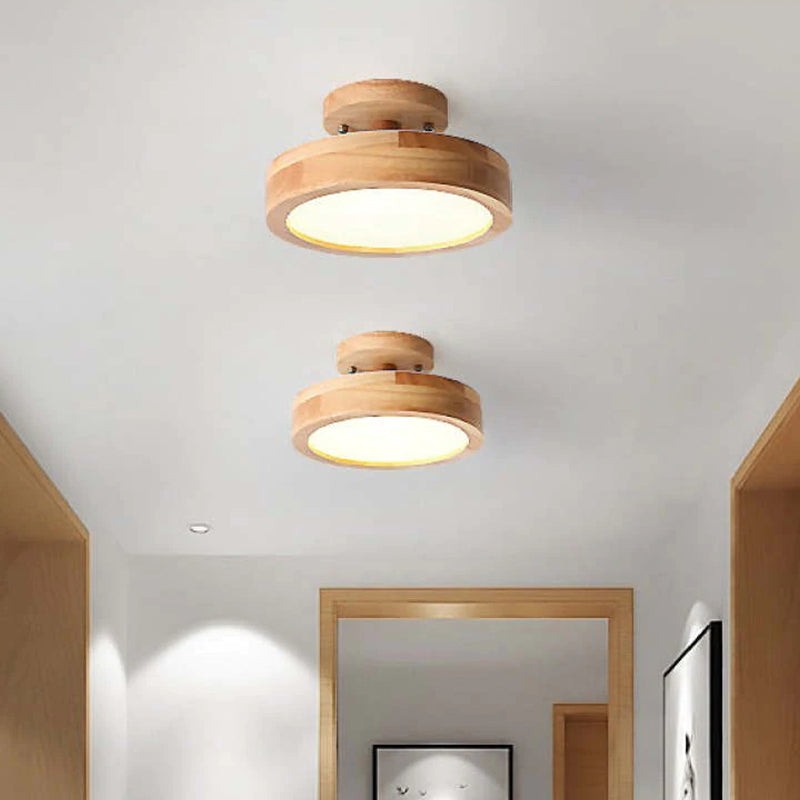 Alaric Modern LED Ceiling Lamp - Stylish Wood & Acrylic Design for Cozy Lighting 8