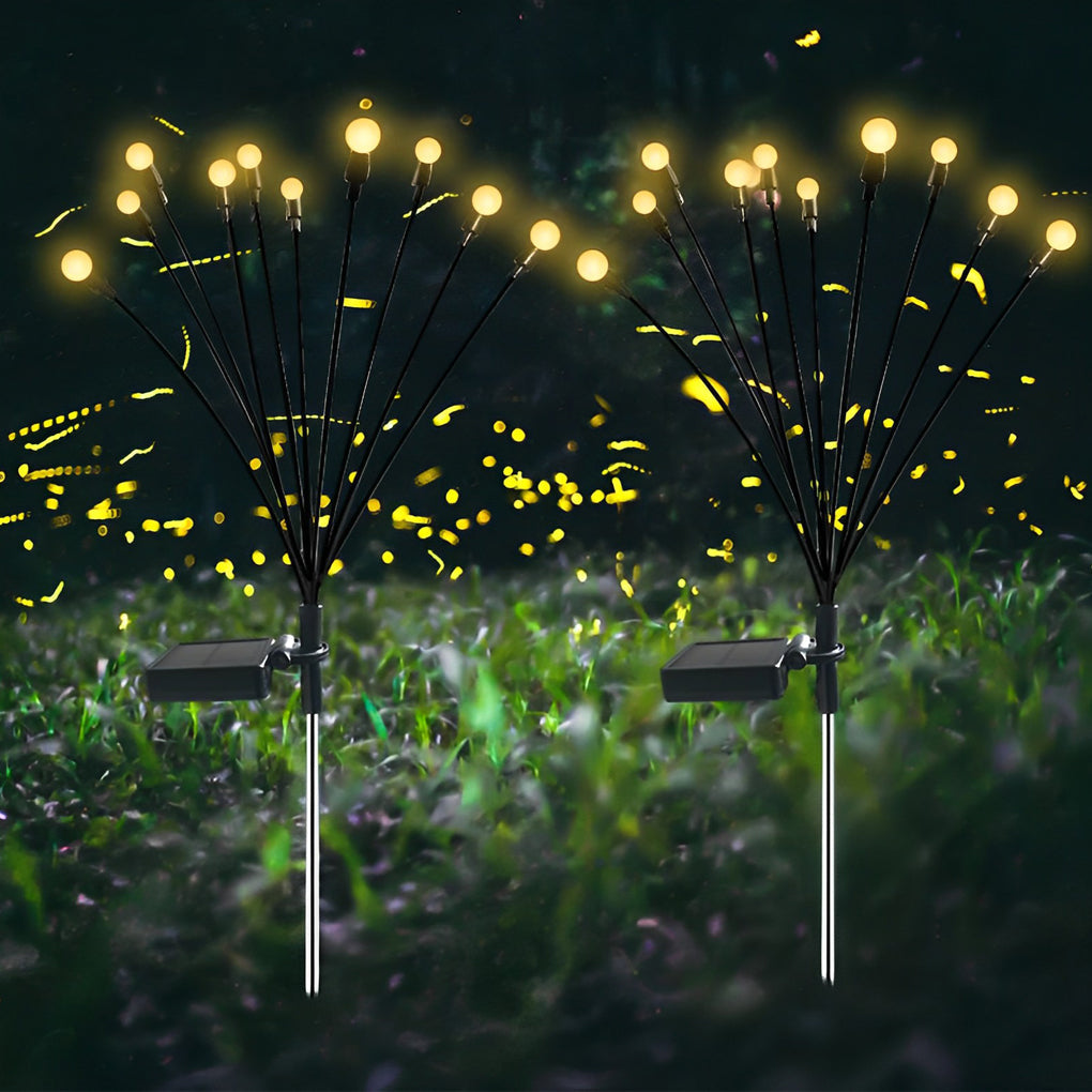 Solar-Powered Firefly Garden Lights - Waterproof LED Lanterns for Romantic Outdoor Ambiance 1